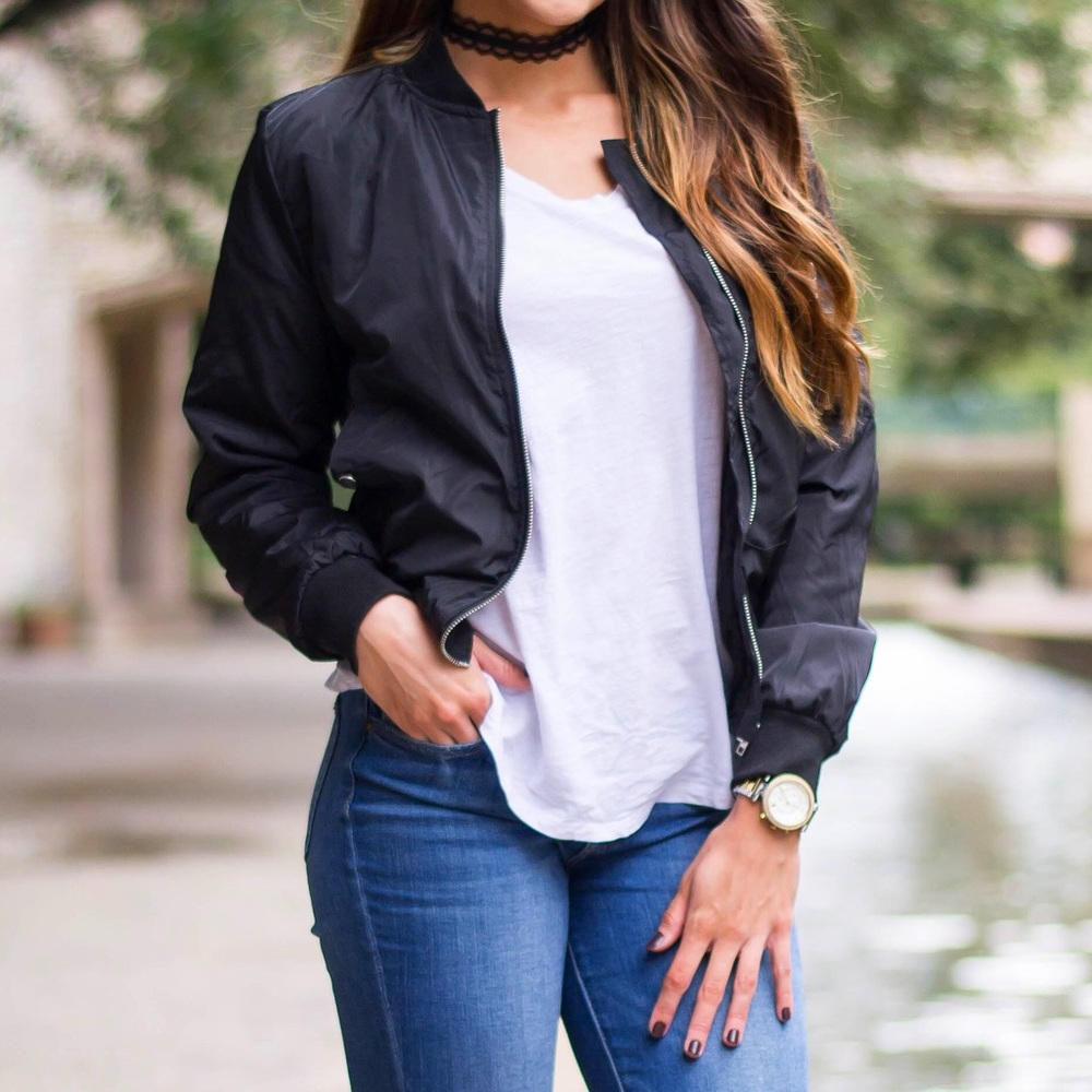 Black Bomber Jacket